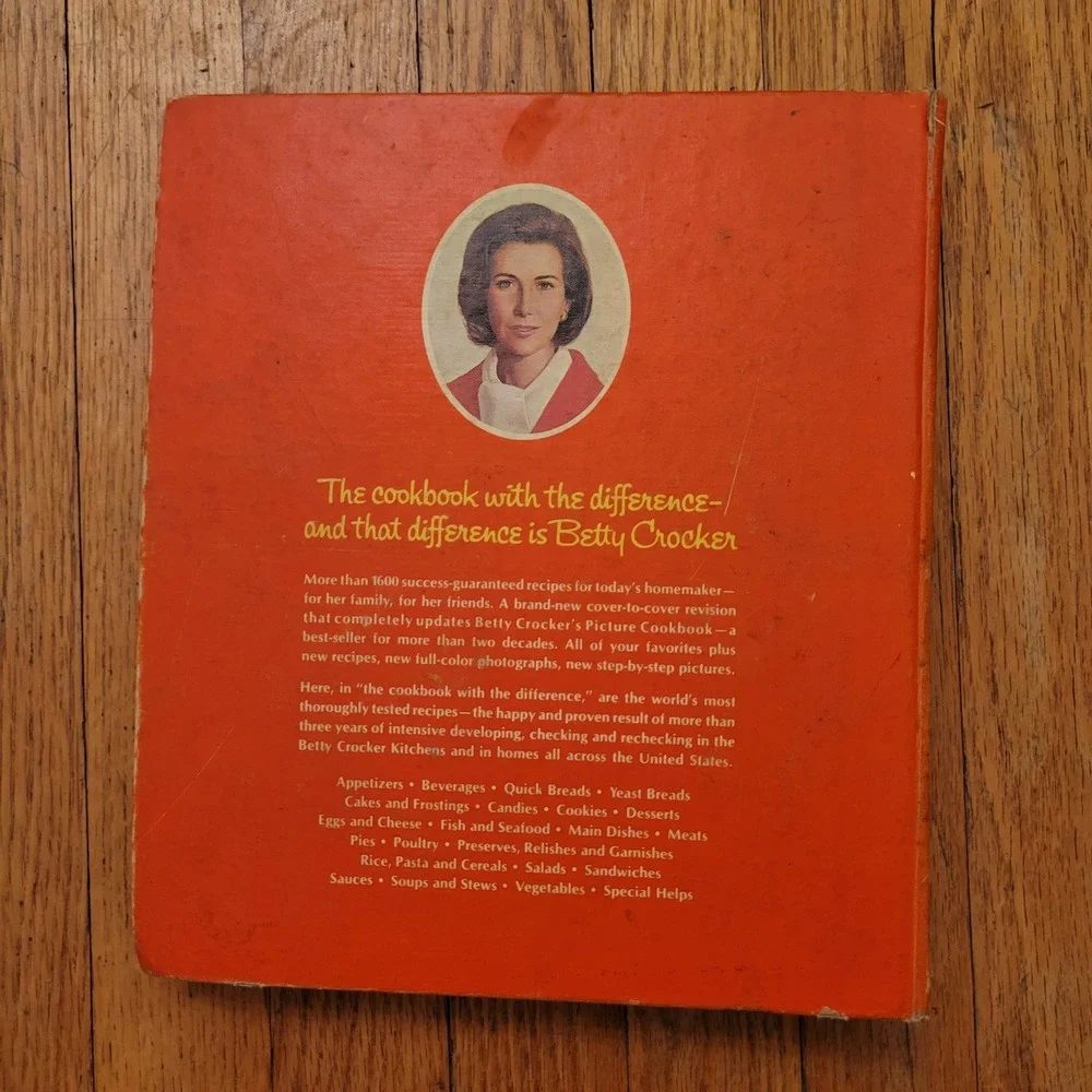 Betty Crocker 1971 Cookbook Ring Bound Red Vintage Retro 9th Printing Pie Cover - Picture 11 of 11